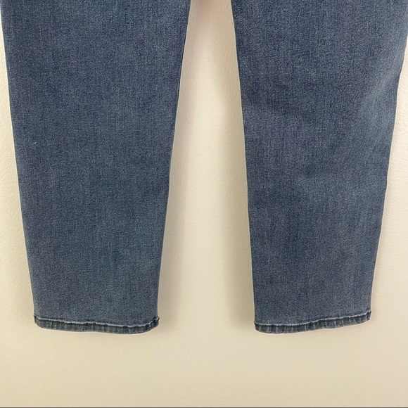 JEEP Dark Wash Denim High Waisted Embroidered Stitch Drawstring Waist Jeans - Picture 9 of 12